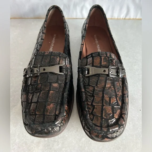 Donald J. Pliner Brown Leather Loafers with Horse-Bit Detail s-l400.jpg main image 4